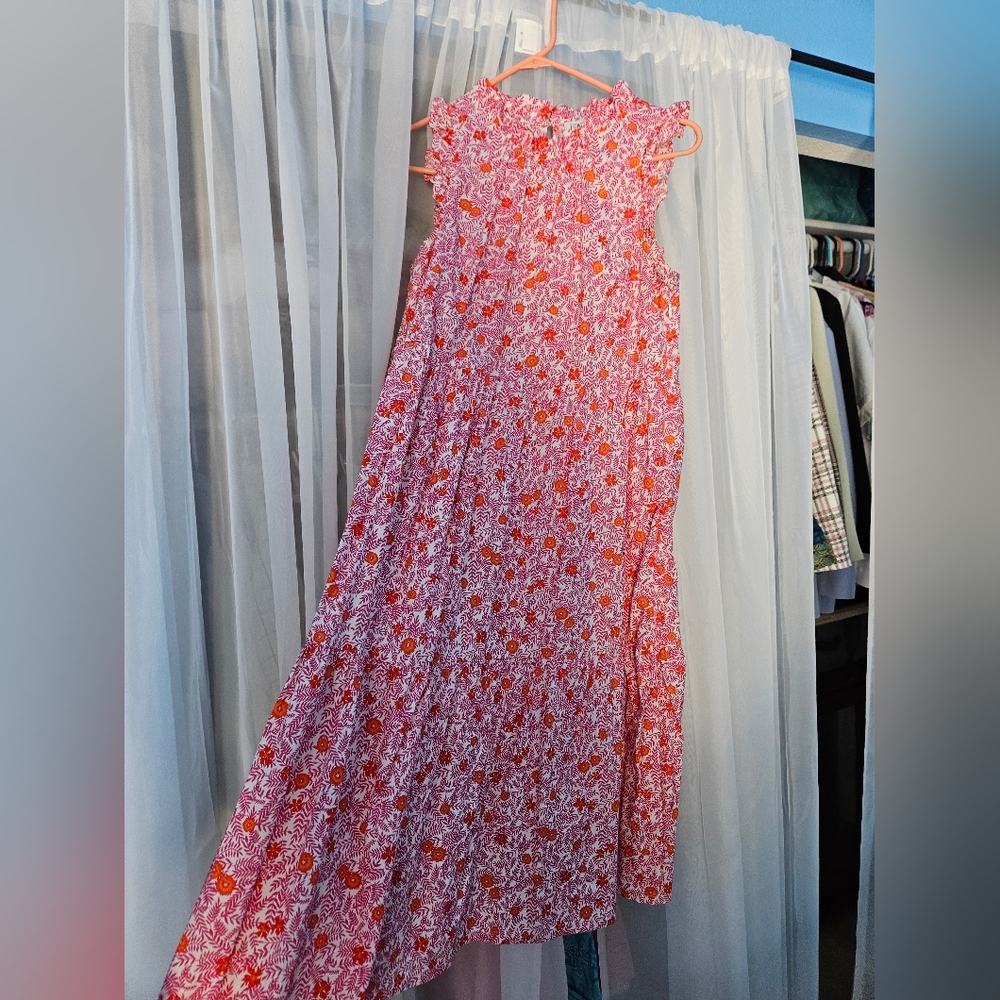 Floral J. Crew Dress with pockets and an inside layer